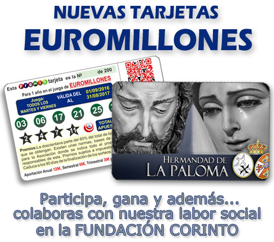 Tarjetas Euromilln - Cofrada de la Paloma